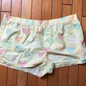 Rhinestoned VS Pink  Sleep short